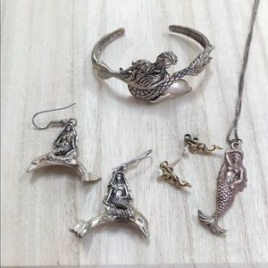Mermaid jewelry set 90s